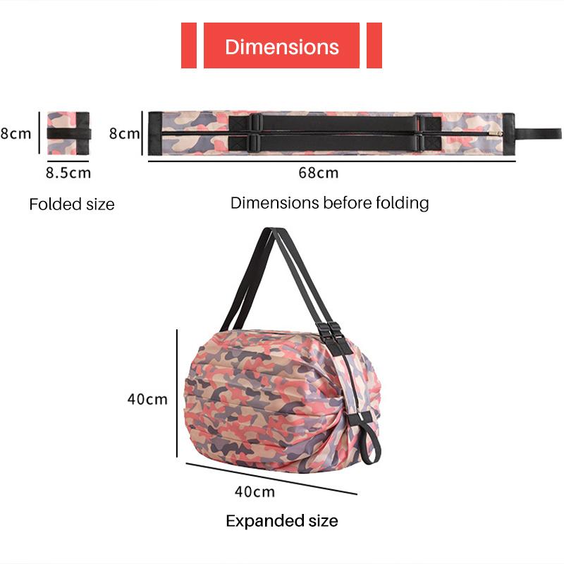 (🔥Last Day Promotion-SAVE 50% OFF) --Foldable Travel Portable Shopping Bag(Random Color Giveaway)-BUY 3 GET 2 FREE & FREE SHIPPING