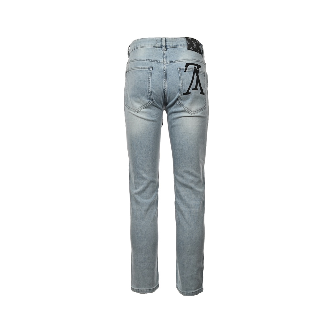 Louis Vuitton Inverted letter print jeans