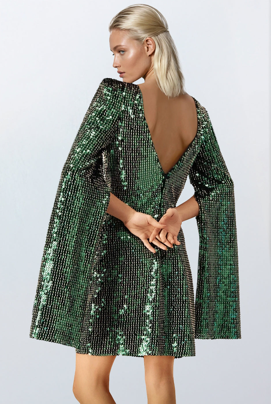 Vestido de manga larga maxi