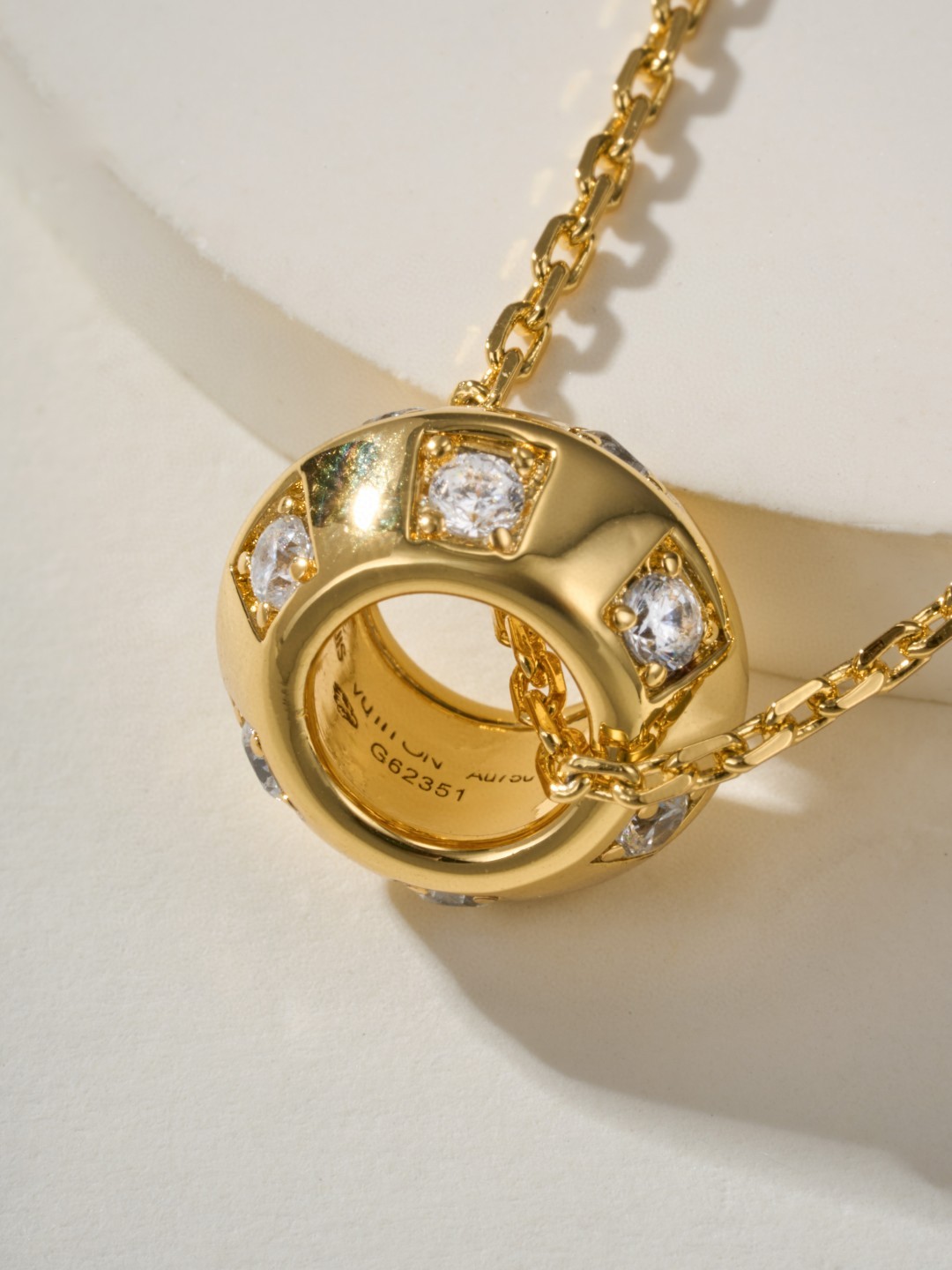 Louis Vuitton Checkerboard Diamond Necklace