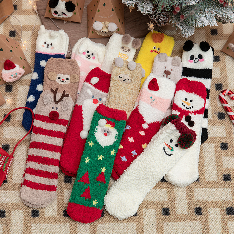🎄New Year Sale- 50% OFF🎁Christmas Thickened Warm Socks(3PAIRS/SET) -BUY 2 SETS GET 10% OFF FREE SHIPPING