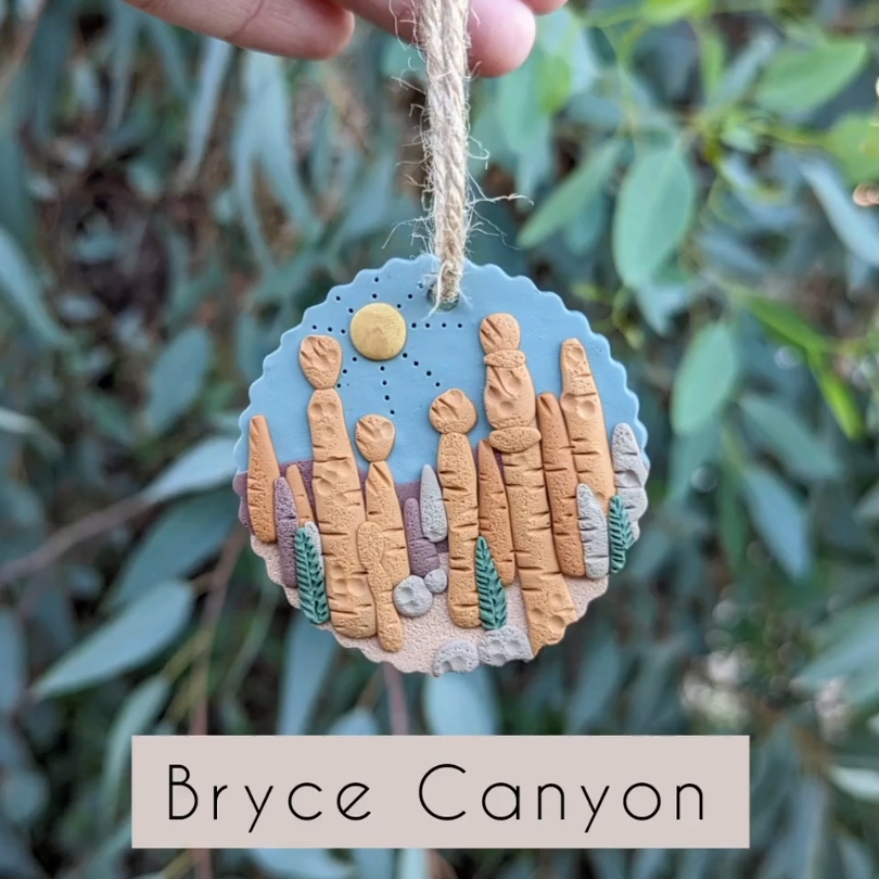 🔥On Sale🔥Handmade National Park Clay Holiday Tree Ornaments