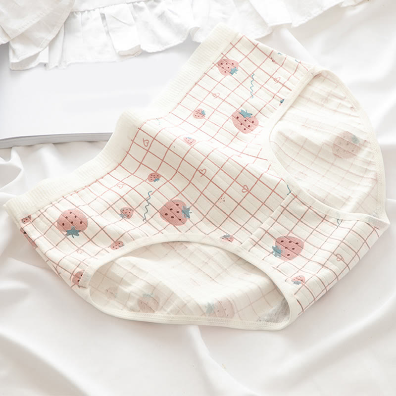 5 Pack Bear Strawberries Print Panty Set