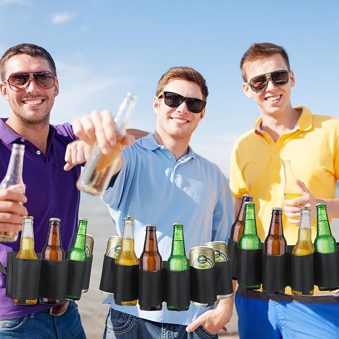 🔥Buy More Save More🔥Adjustable Beer & Soda Can,BBQ Bottle Holster Belt 6 Pack-Buy 2 Free Shipping
