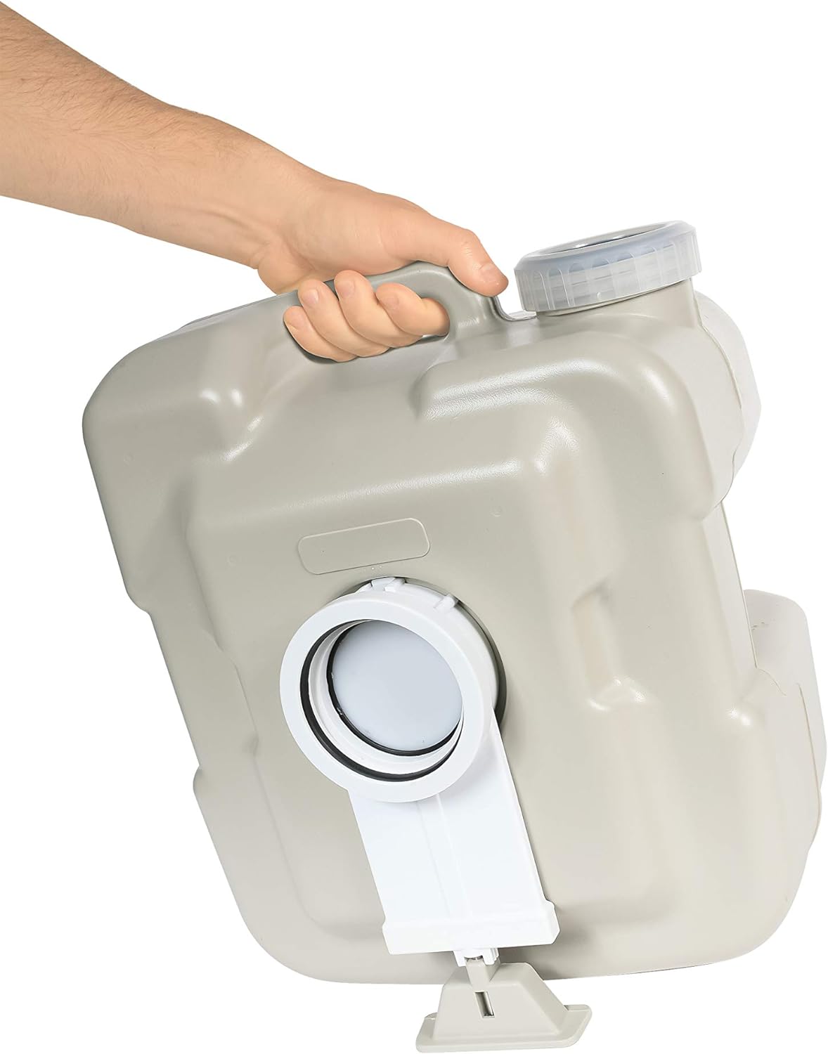 Camco 5.3-Gallon Portable Travel Toilet Features Detachable Holding Tank