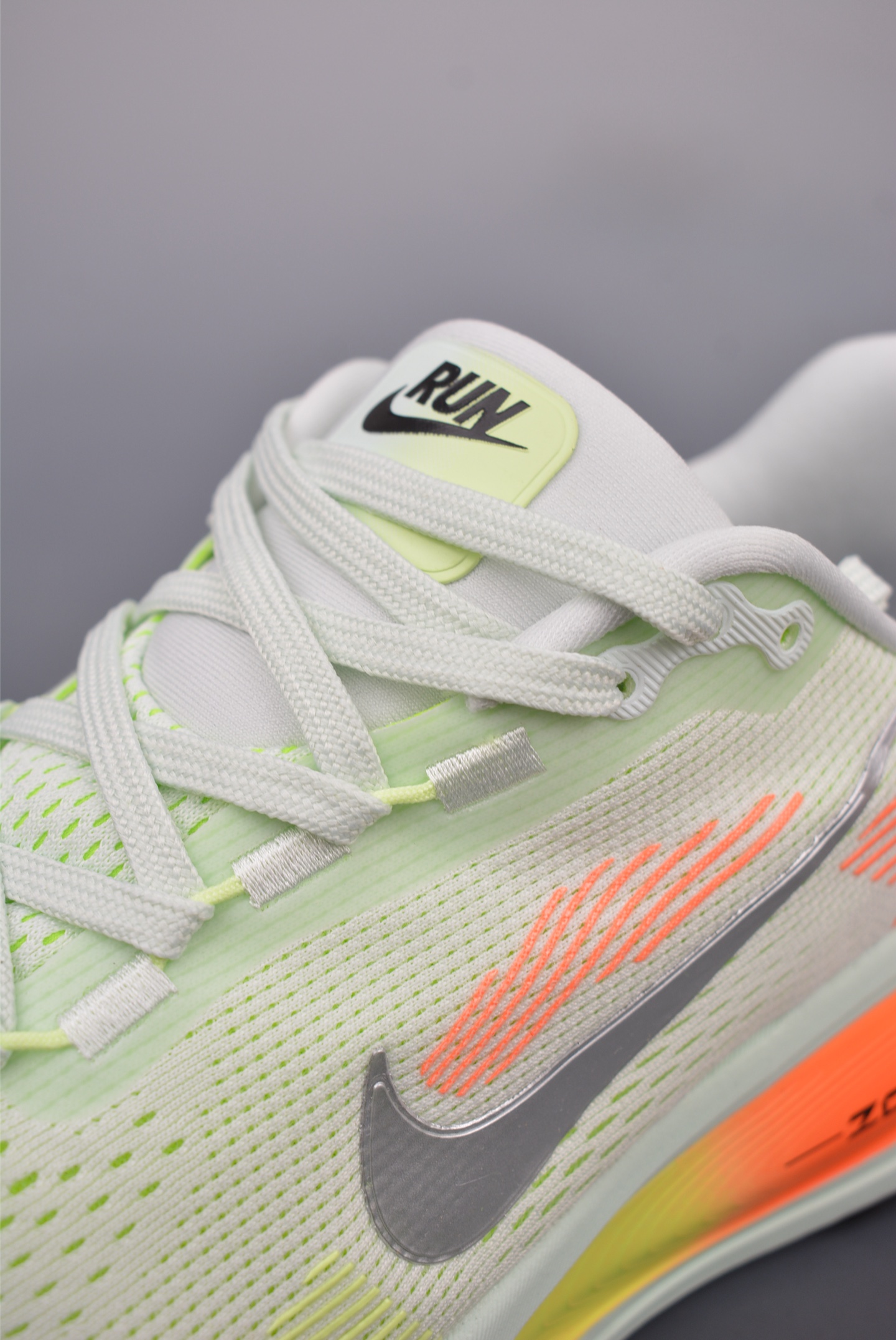 Nike Air Zoom Vomero 18 Orange, Green and Grey
