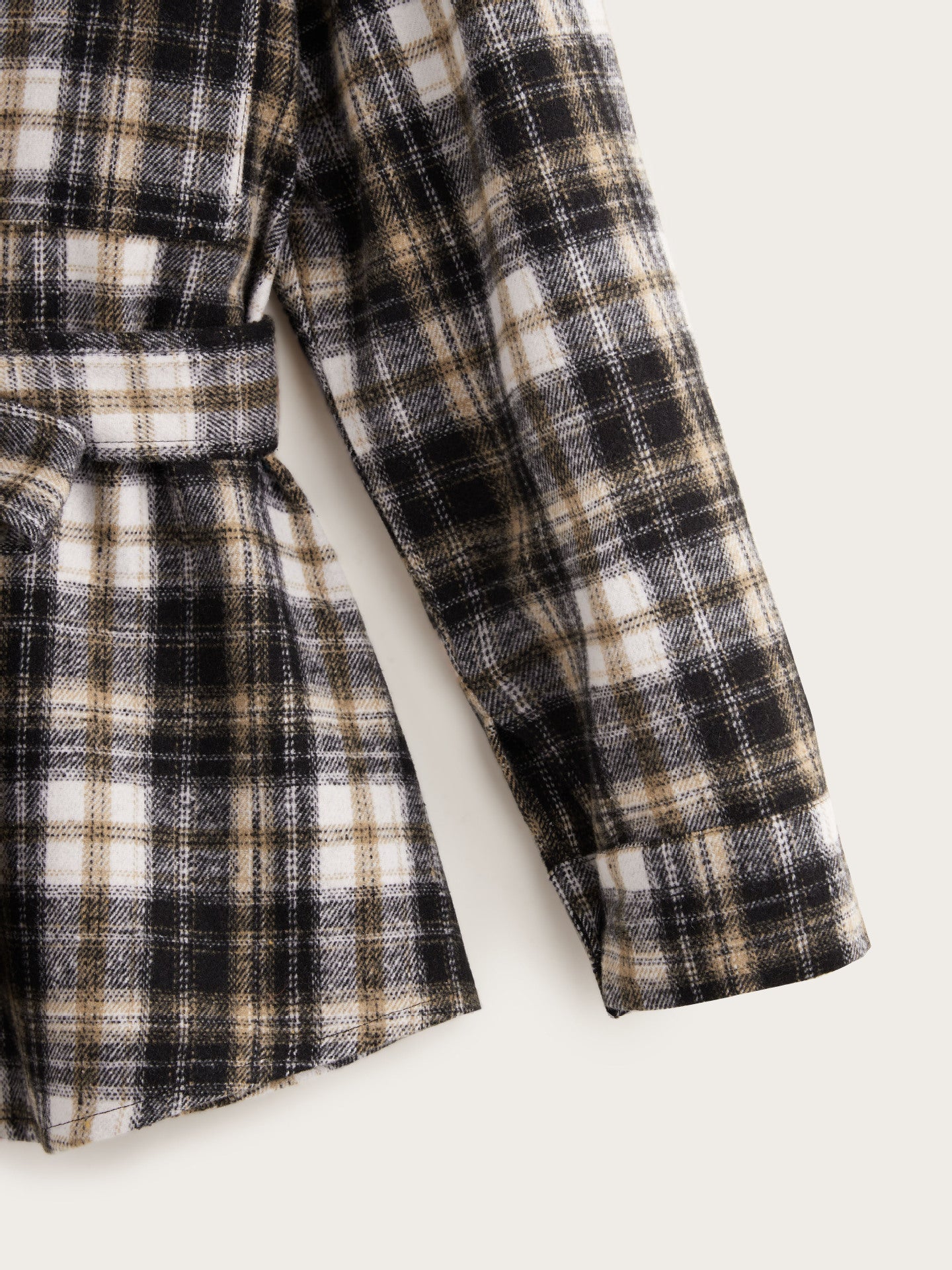 Plus Size Autumn Winter Slim Office Elegant Cotton Woolen Mini Wool Retro Mid-Length Coat