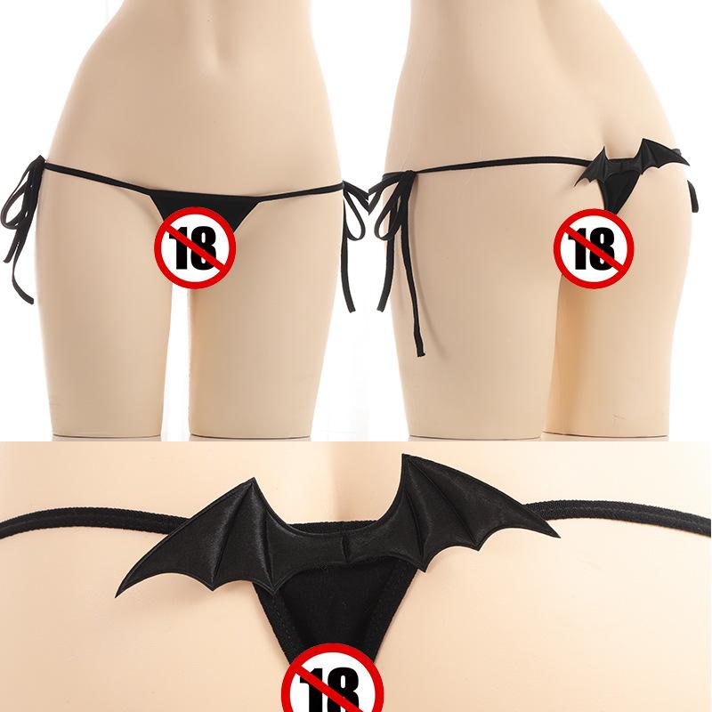 Devil Angel Wings Lace Up G-string