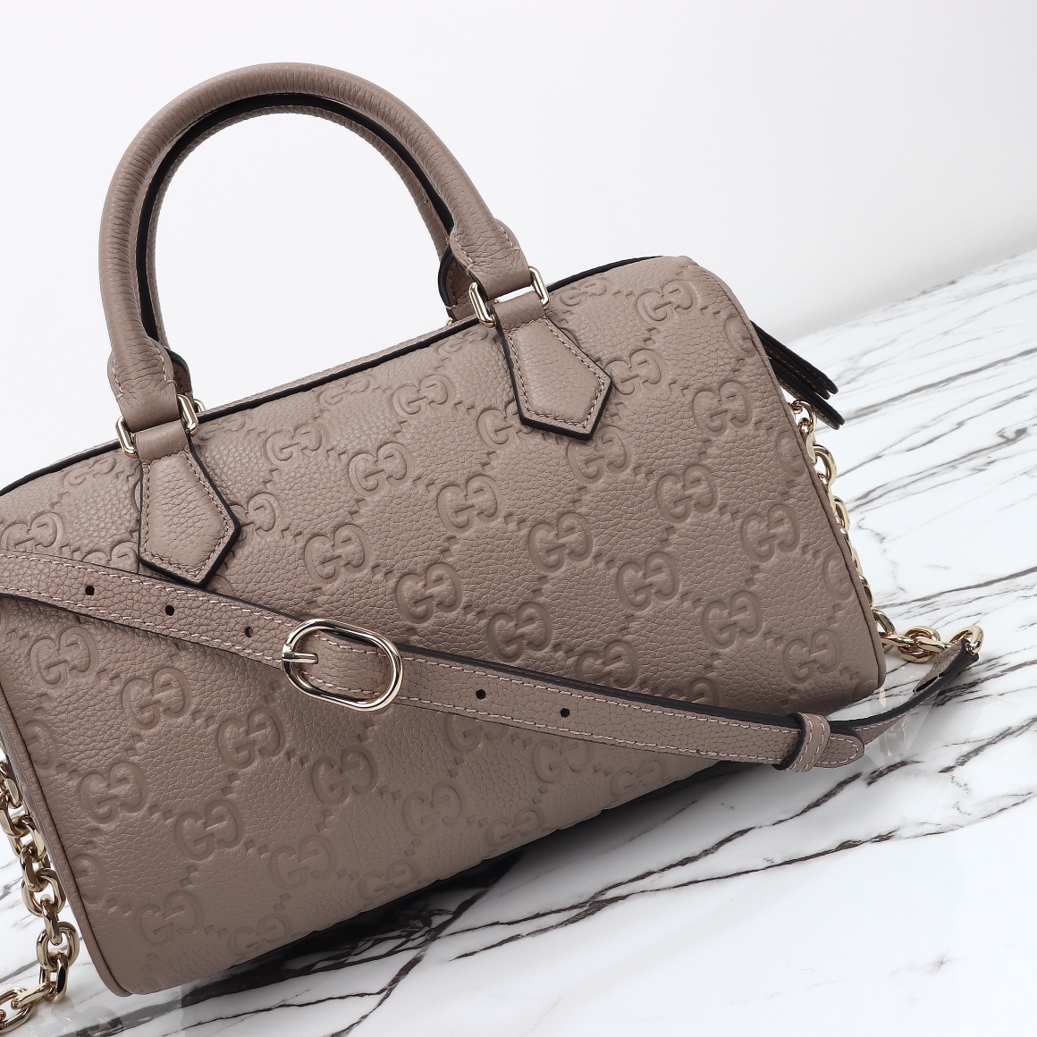 Gucci GG Emblem Medium Boston Bag‎ 815255 AAEEM 1000