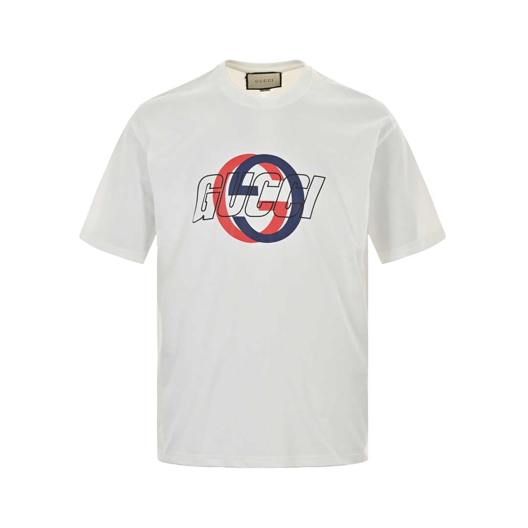 Gucci 24ss Double G logo print short sleeves
