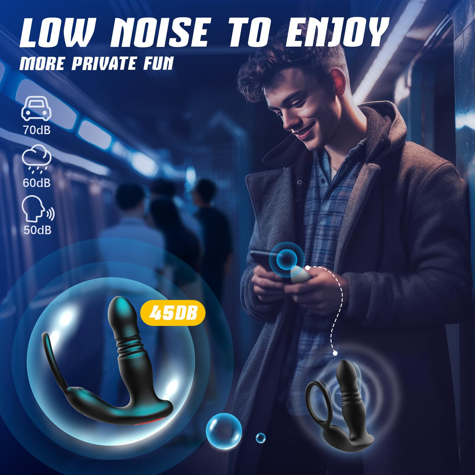 Smart Thrusting Prostate Massager – Vibrating Anal Plug with Remote Control & Cock Ring for Deep P-Spot Stimulation