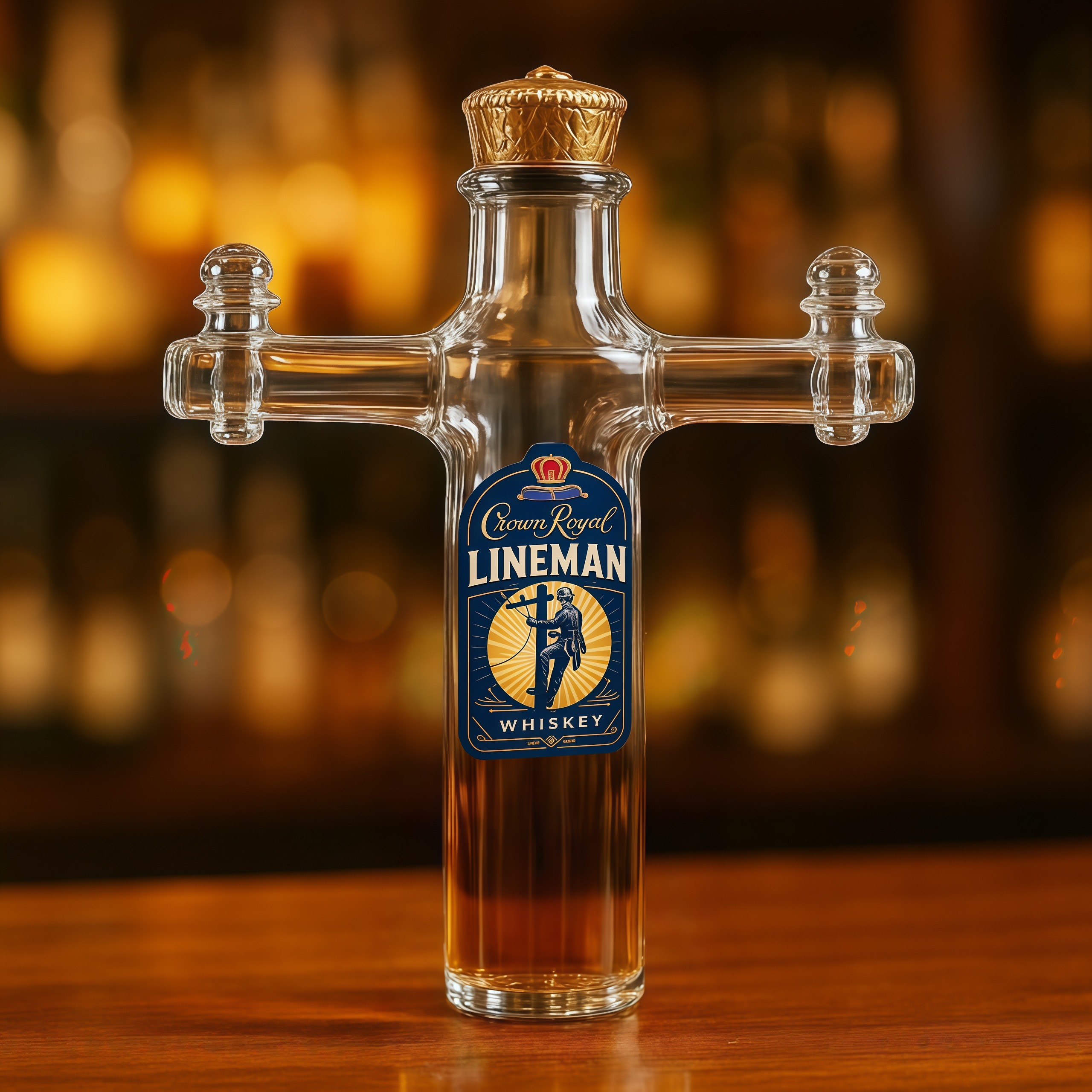 Lineman Whiskey Bottle