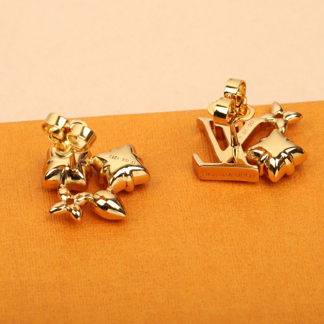 Louis Vuitton Pink Diamond Asymmetric Earrings