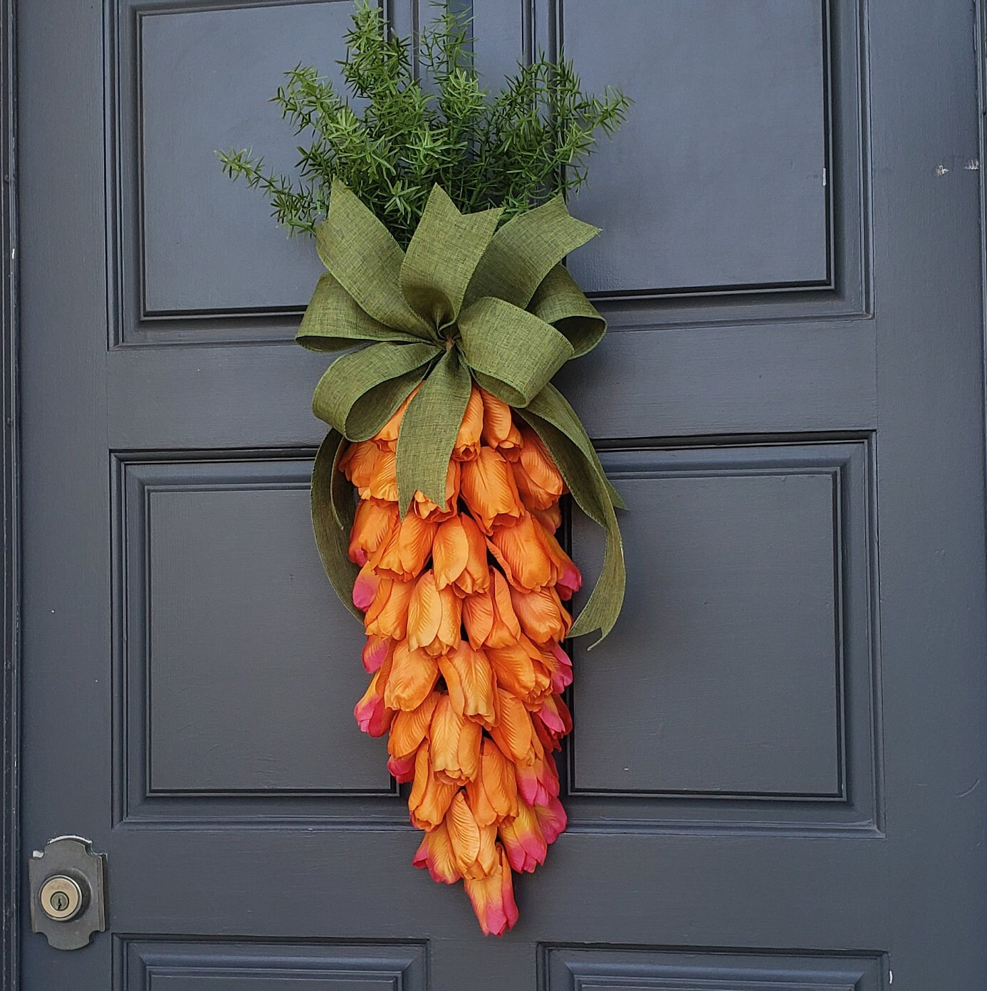 🥕🌿 Tulip Carrot Wreath – The Cutest Easter & Spring Welcome! 🐰✨