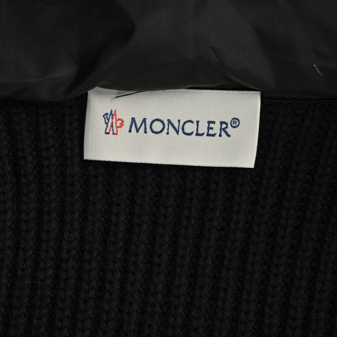 Moncler 24Fw sleeve patchwork knitted hooded lightweight down jacket