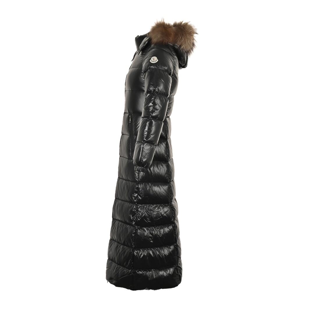 Moncler Hudson Women's Long Waist Hooded Down Jacket