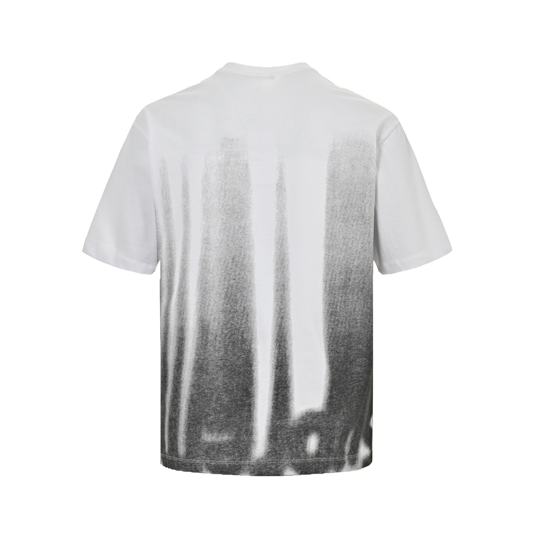 Balenciaga 24ss ink tassel print short sleeve