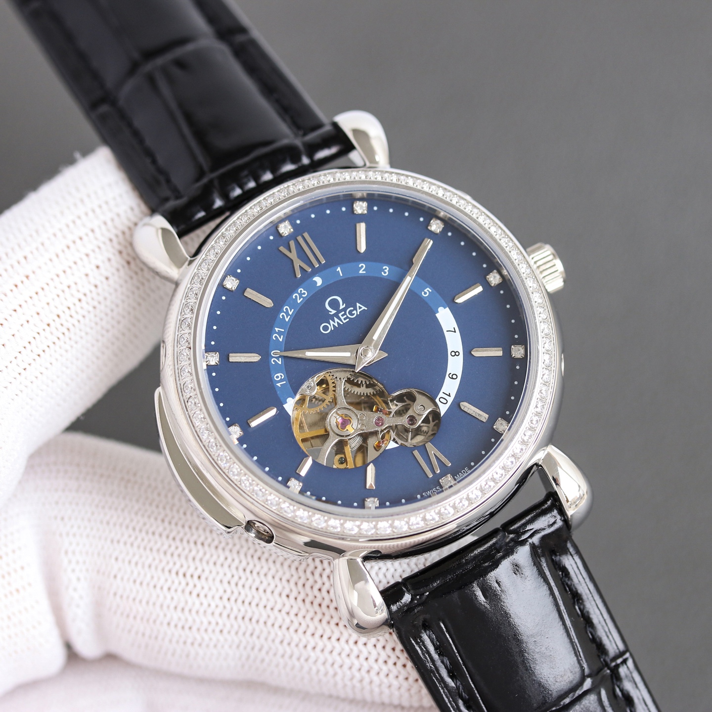 Omega Men's Full Diamond Set Watch