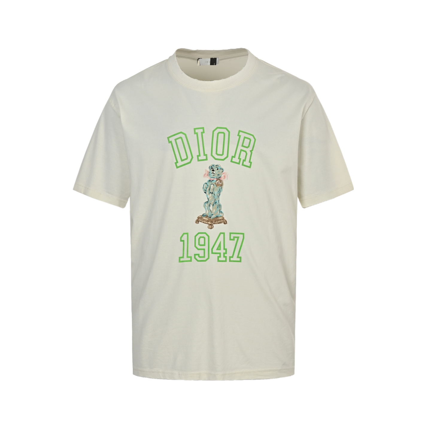 Dior Bobby dog ​​flocked print short sleeves