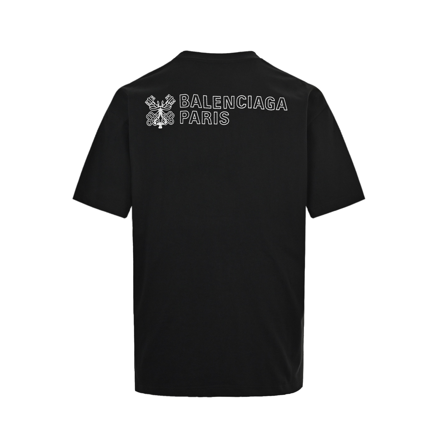 Balenciaga 25ss key badge logo print short sleeve