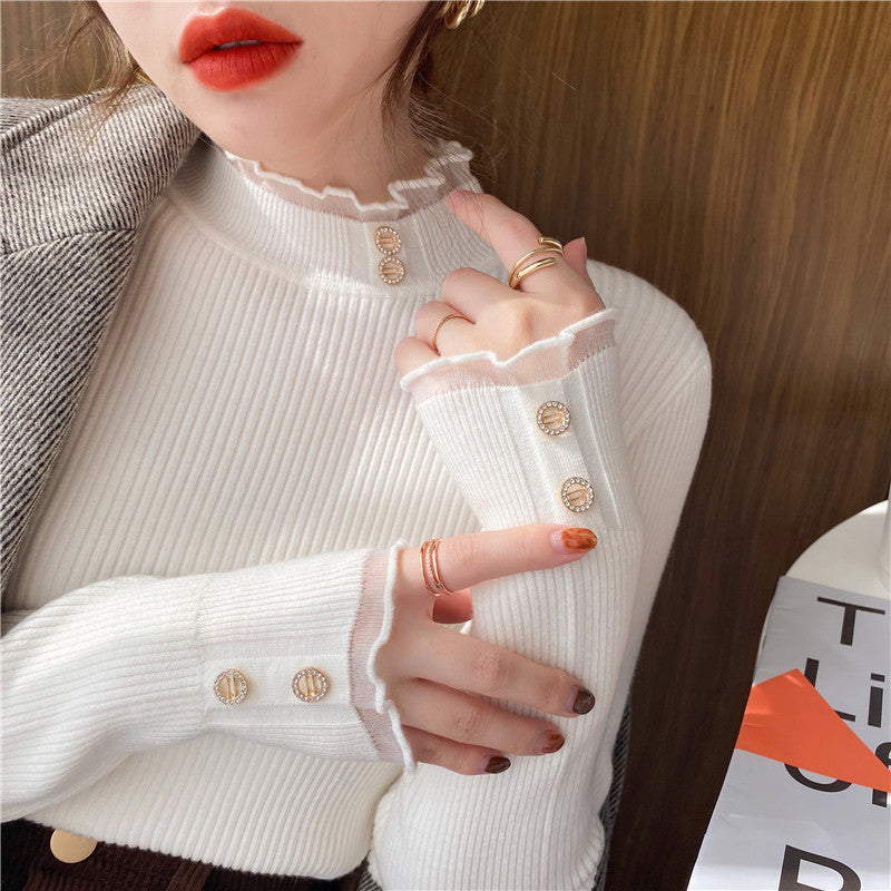 Versatile Knitted Undercoat for Women with Fashionable Personality