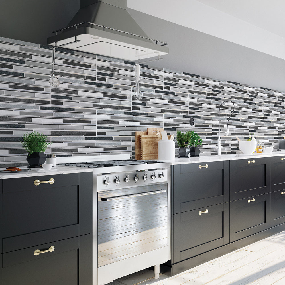 Grey Marble Peel and Stick Tile Stickers