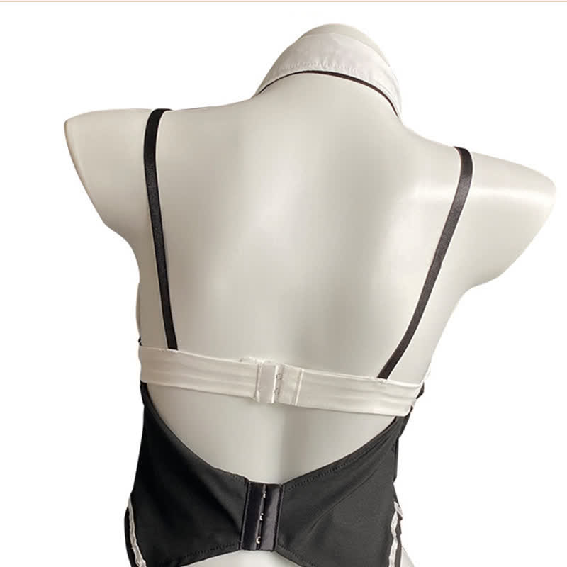 Cosplay Nurse Hollow Out Split Lingerie Stockings Set