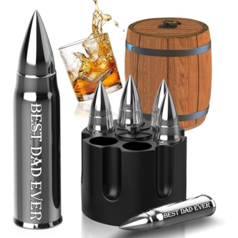 Father's Day Promotion 60% OFF 🥃 Reusable Bullet Whiskey Chilling Stones - Stainless Steel Chilling Rocks
