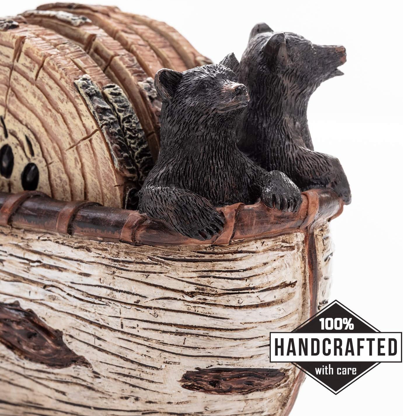 🔥On Sale🔥Handmade Canoe Bear Coasters Set of 6