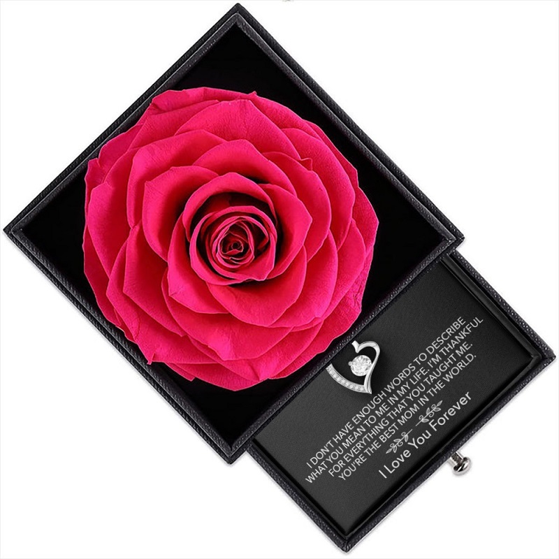 ON SALE🔥To My Mom - Forever Rose with I Love You Heart Necklace