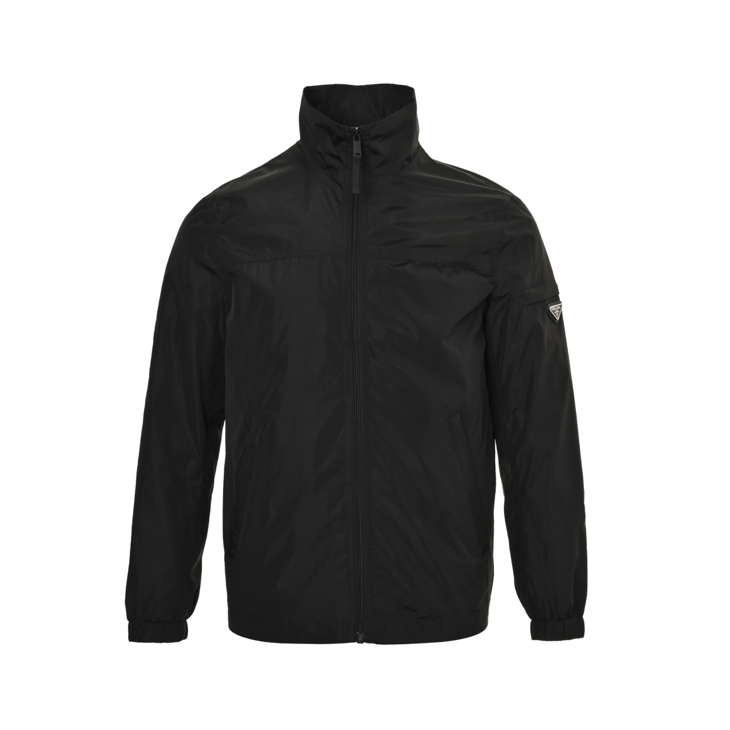 Prada 25Fw triangle patch stand collar jacket
