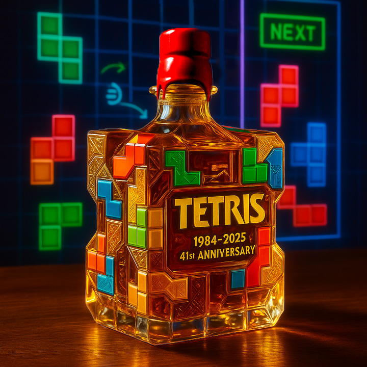 TETRIS 41th Anniversary Whisky Bottle