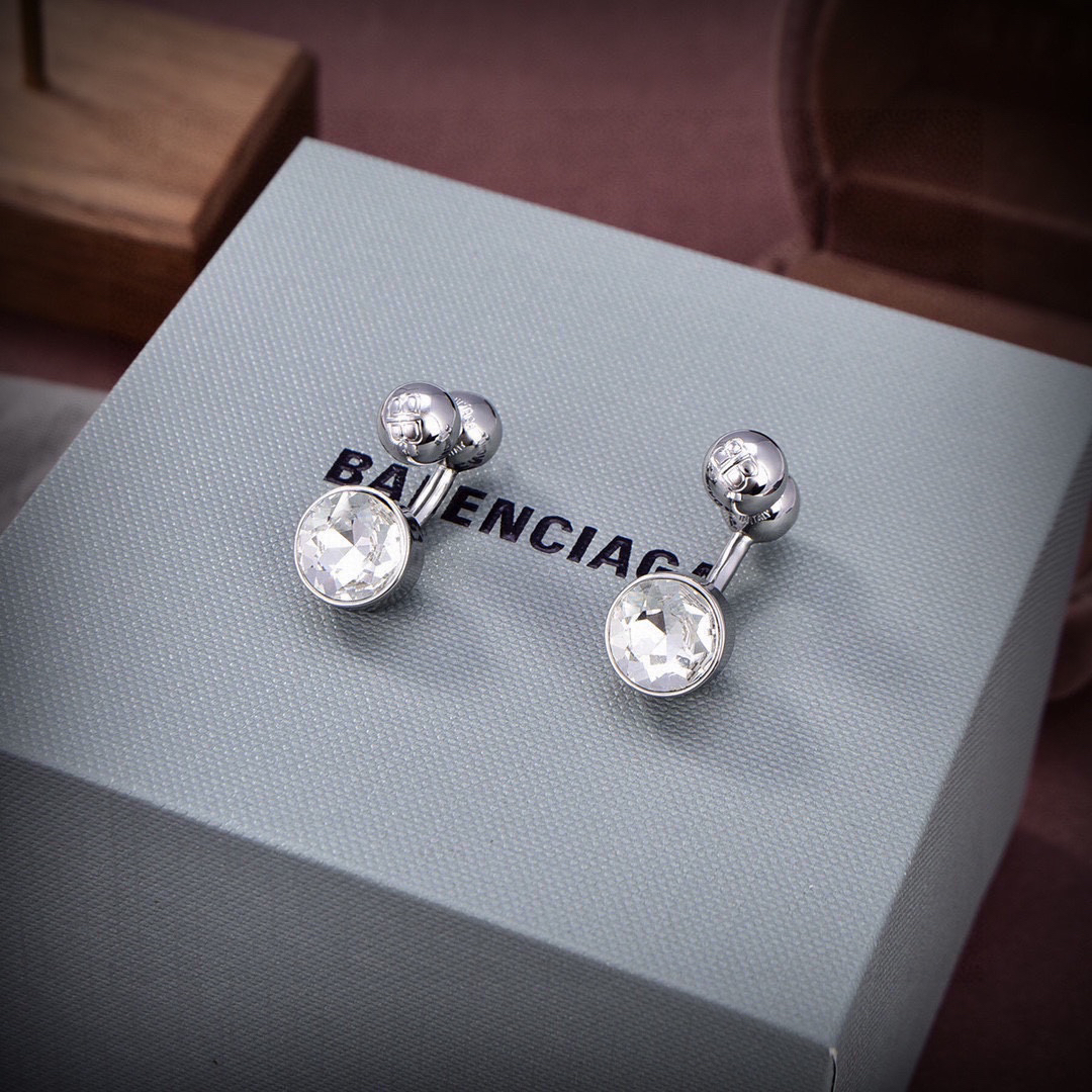 Balenciaga diamond earrings