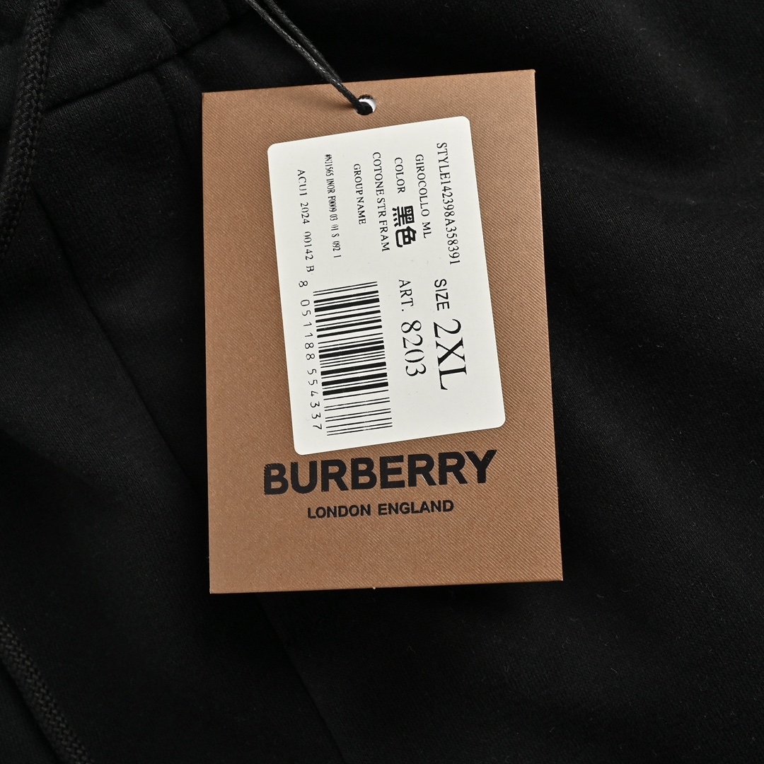 Burberry 24Fw side warhorse embroidered cuffed trousers