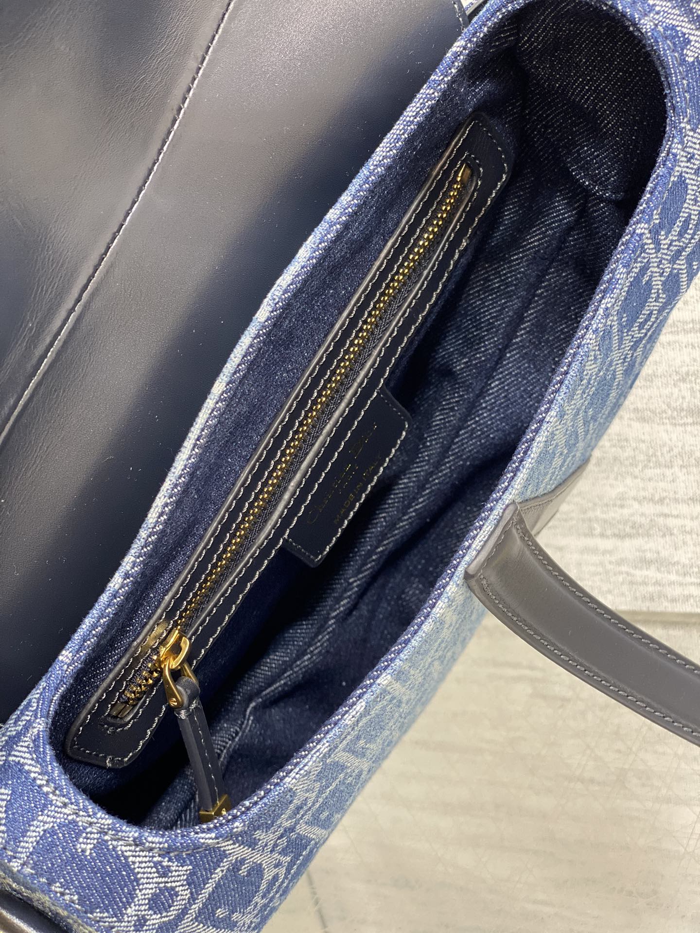Dior Saddle series denim saddle bag