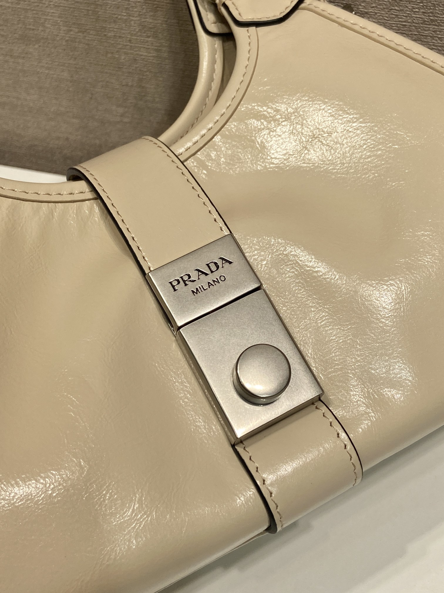 Prada waxed leather mini tote 1BG580