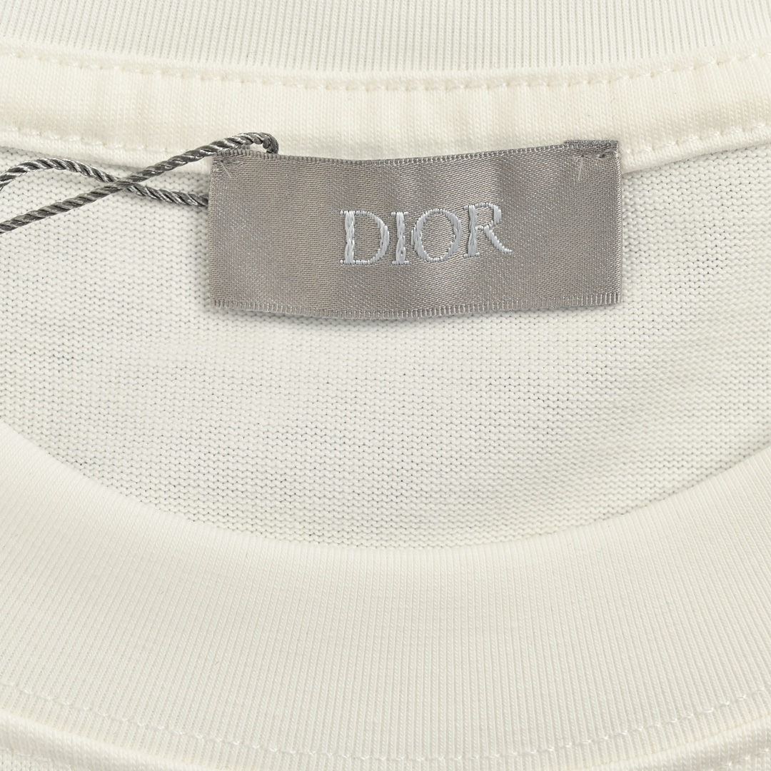 Dior 24ss lettering logo print short sleeves