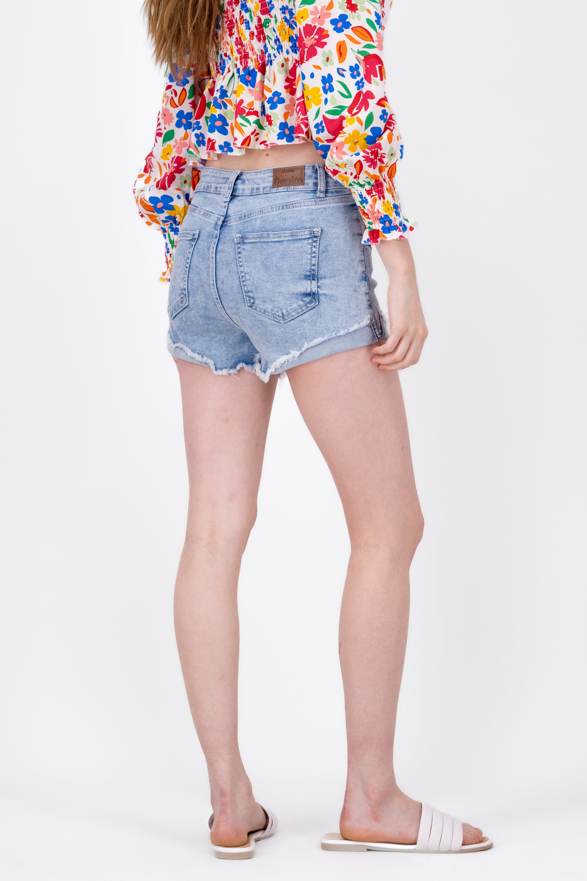 High Waist Short Hem Mini Shorts