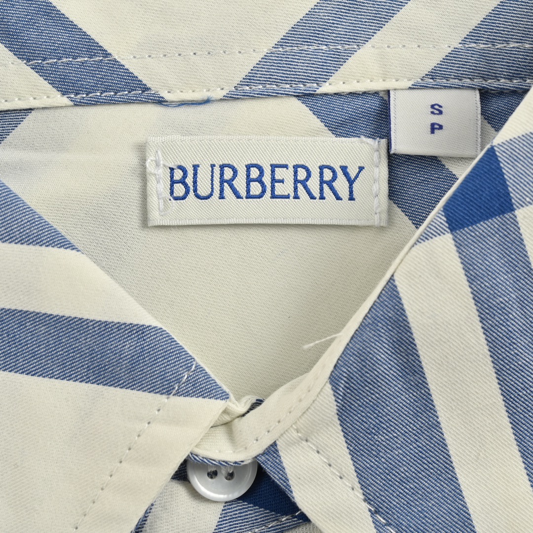 Burberry 24ss diagonal check long-sleeved shirt