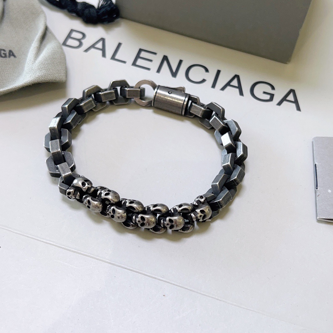 Balenciaga Skull Vintage Chain Bracelet