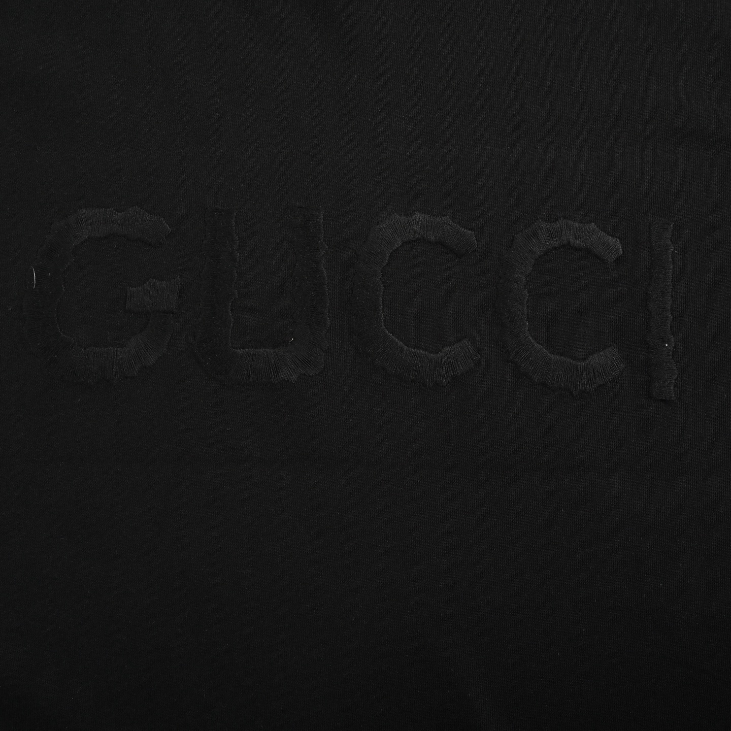 Gucci 25ss dark pattern embroidered letter short sleeve
