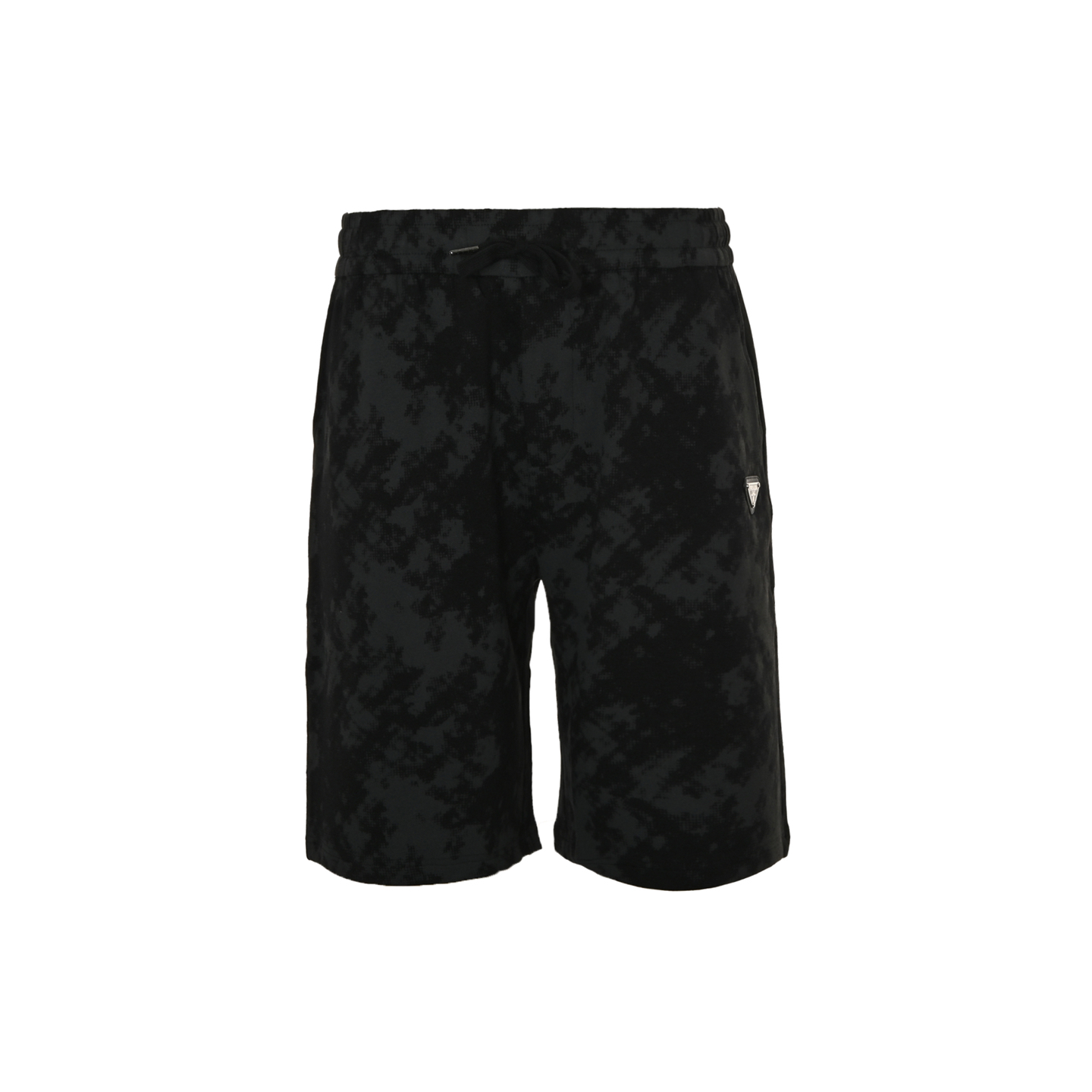 Prada black camouflage triangle logo shorts