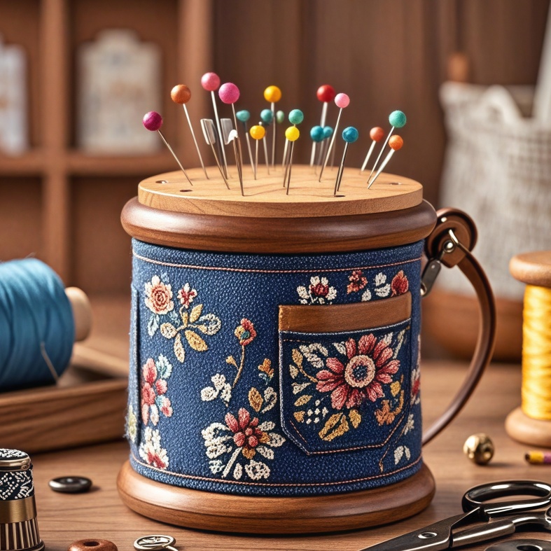 💥Denim Pin Cushion & Travel Bag: Trendy & Handy!💥