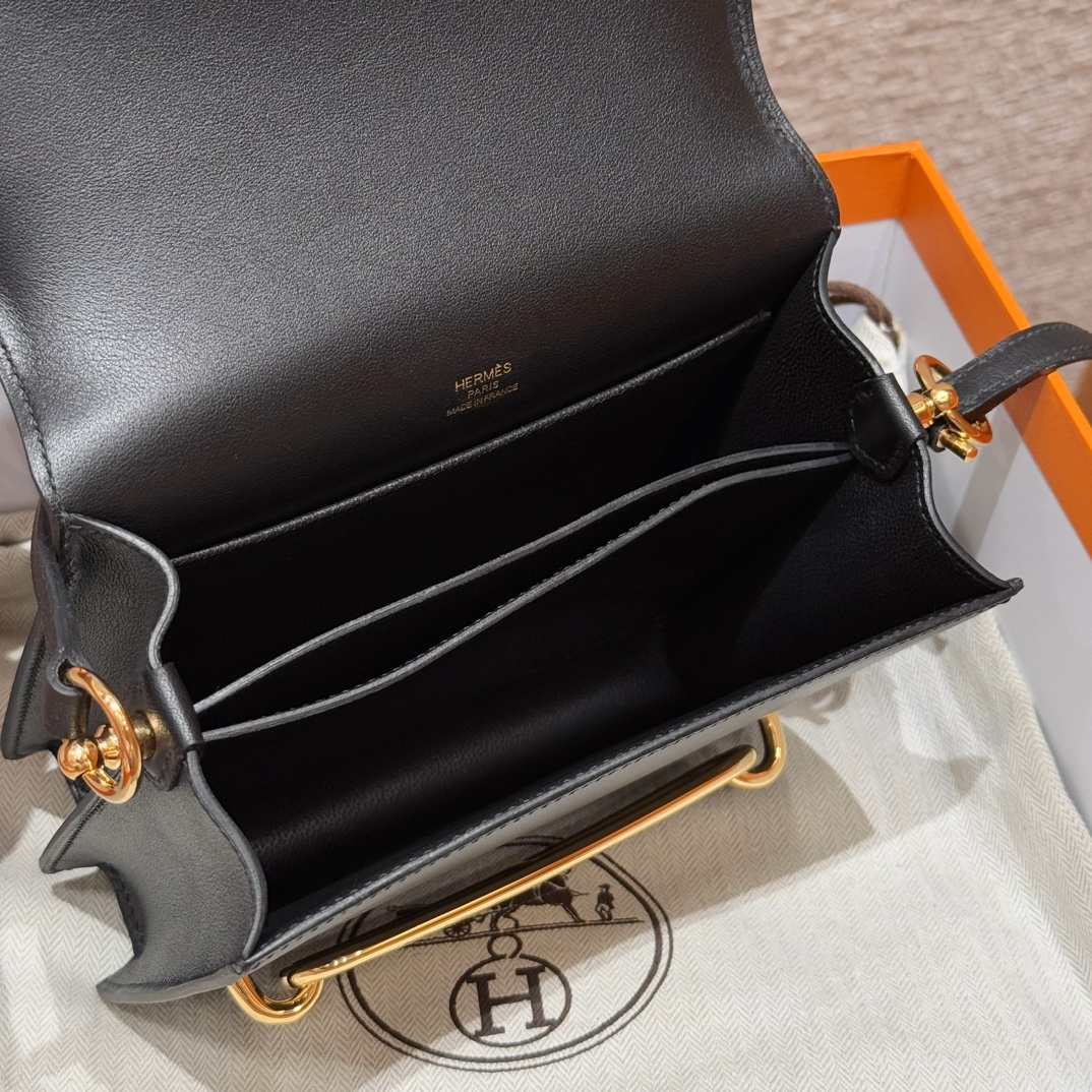 Hermès Roulis 89Noir Handbag (Handmade to Order)