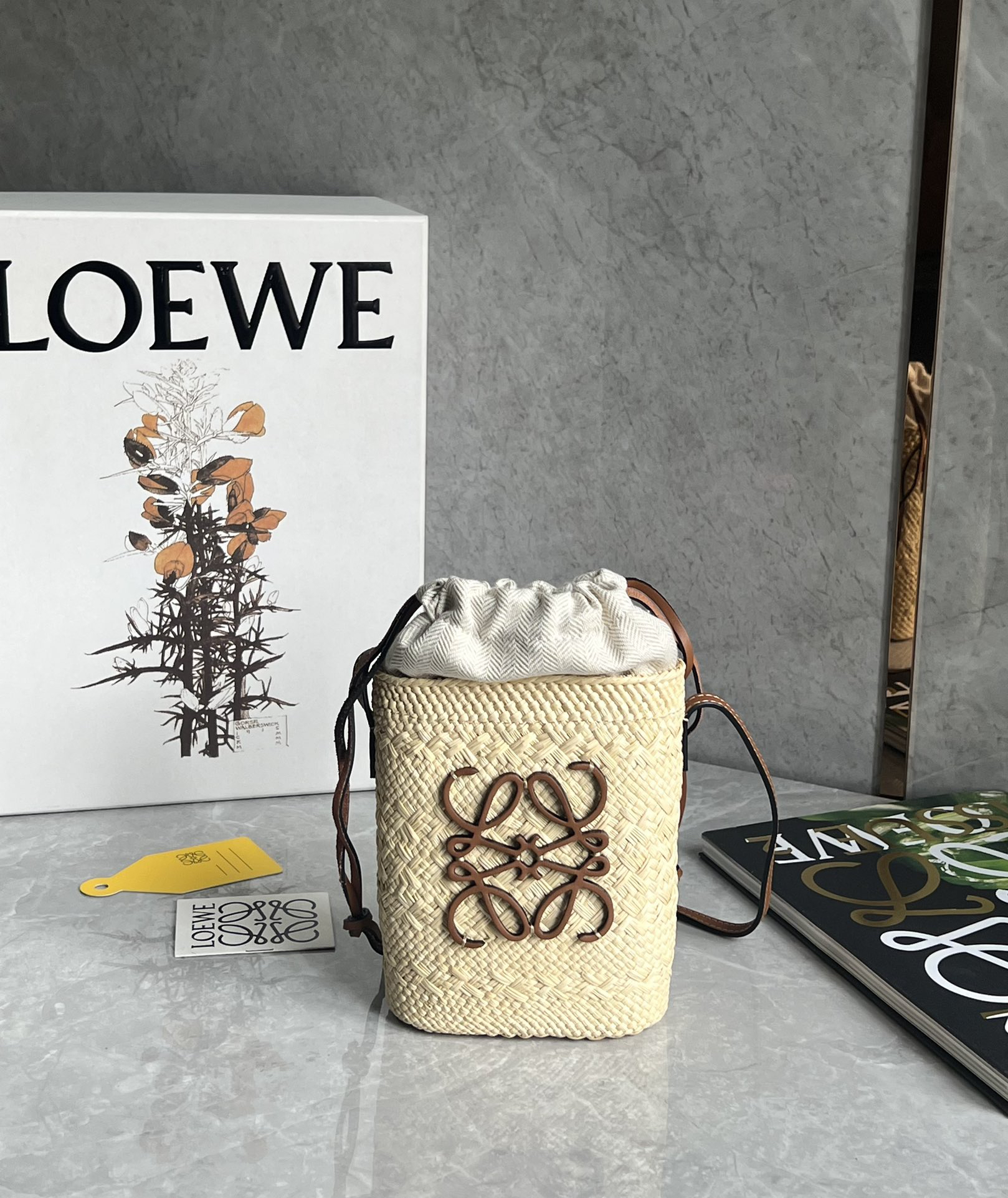 Loewe Anagram Basket Straw Bag 1005