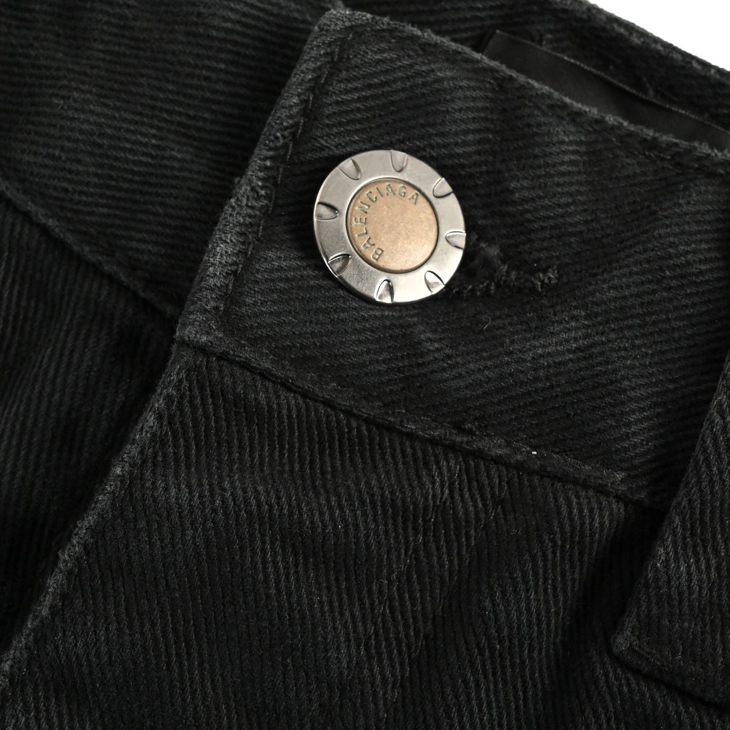 Balenciaga 25ss patchwork lumberjack denim shorts