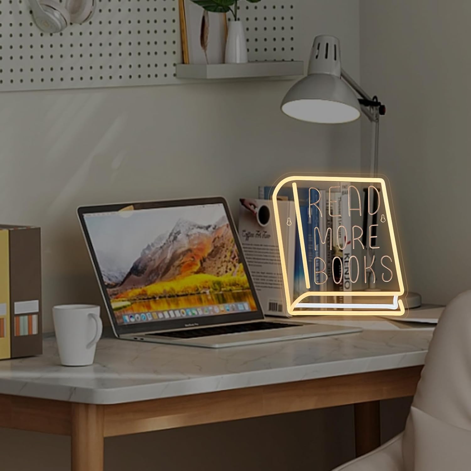 💖Last Day 49% OFF💖Dimmable Book Neon Lights - Read More Books