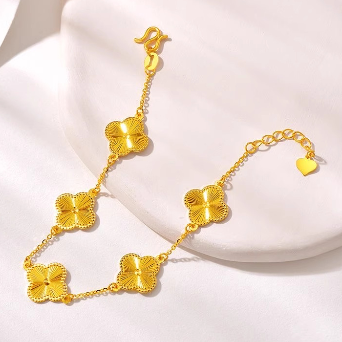 18K Gold Plated Clover Bracelet