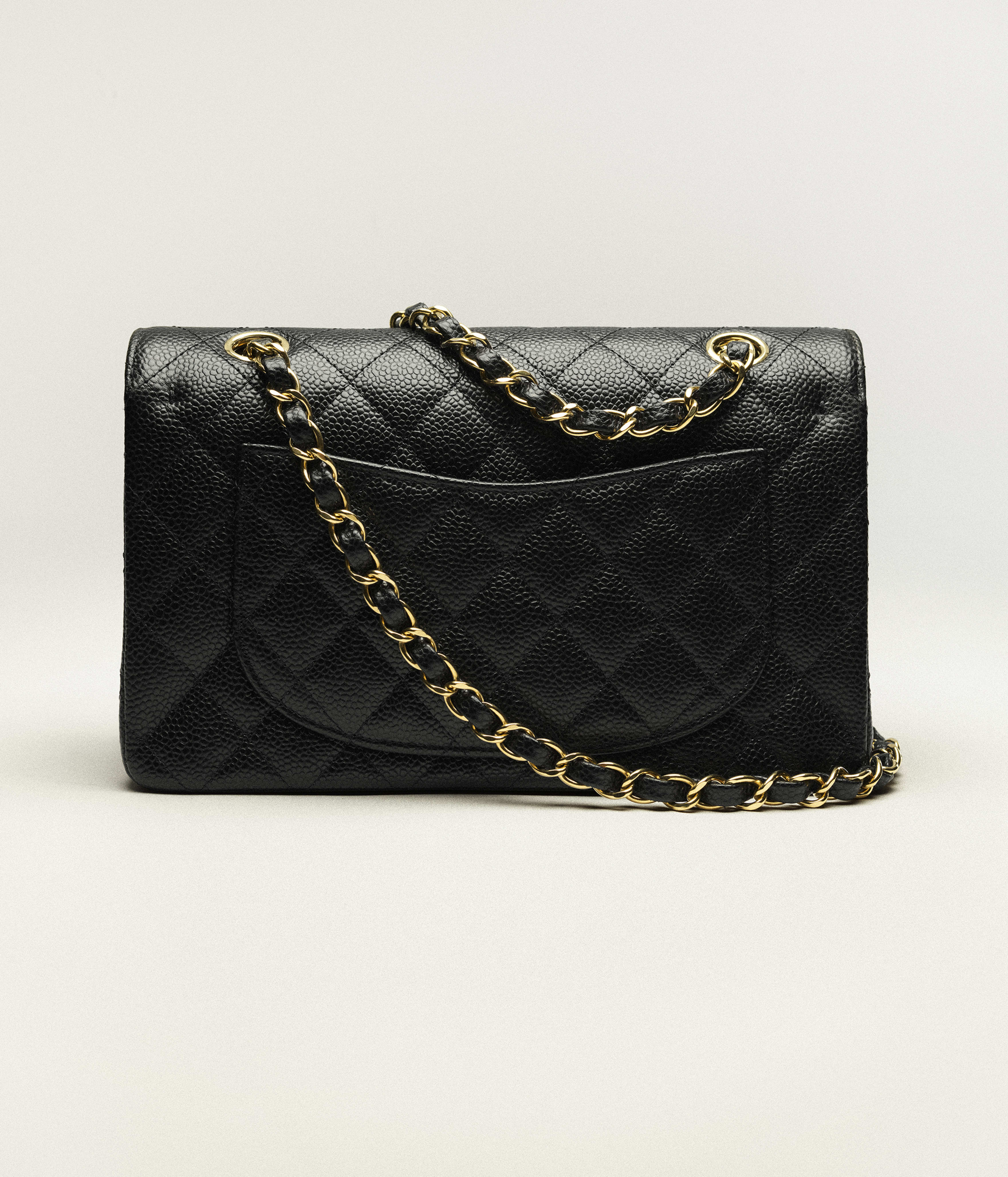 Chanel Small Classic Bag Grained Calfskin & Gold-Tone Metal Black A01113-Y01864-C3906