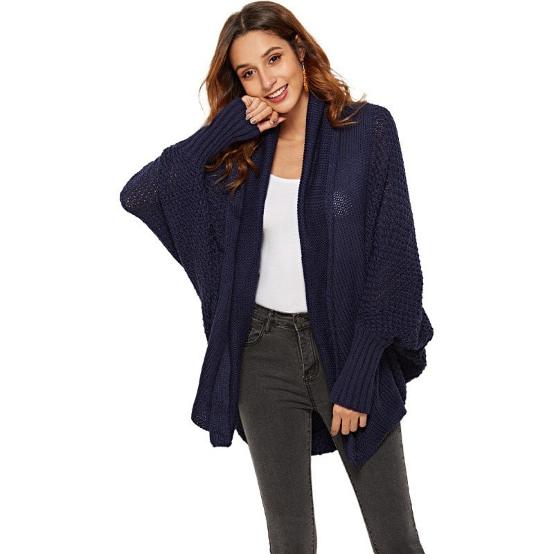 Sweater cardigan large women's coat